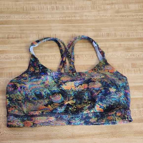 LULULEMON Multi Color Energy Bra Medium Support, size 10 - Picture 2 of 10
